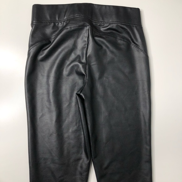 Black Faux Leather Mid-Rise Legging Size Small - Picture 3 of 11
